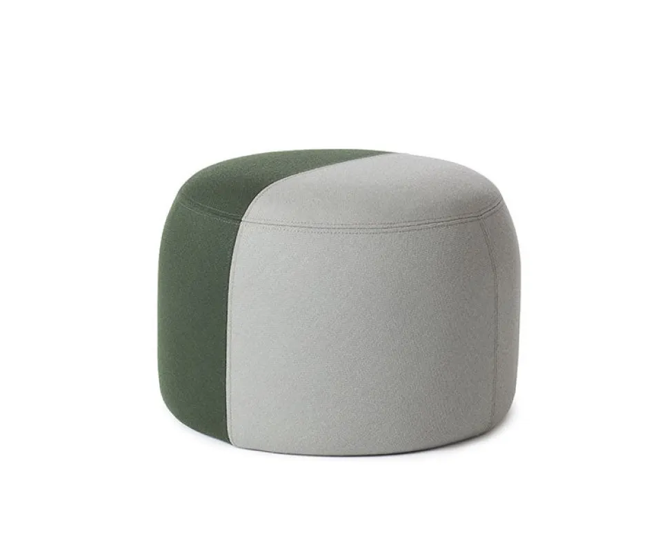 Dainty Puff | Warm grey / Forest green