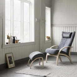 Delta Adventure Fåtölj med Pall, Standard | Scandinavian Grey / Oljad Ek