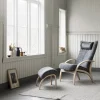 Delta Adventure Fåtölj med Pall, Standard | Scandinavian Grey / Vitoljad Ek