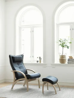 Delta Adventure Fåtölj med Pall, Standard | Scandinavian Grey / Vitoljad Ek