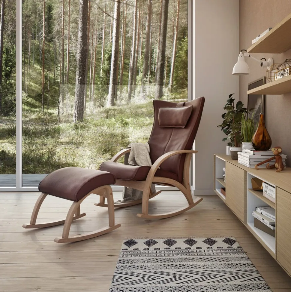 Delta Comfort Fåtölj med Pall | Original | Fårskinn