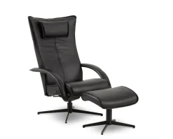 Delta Motion Fåtölj med Pall | Original | Fårskinn