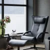 Delta Motion Fåtölj med Pall | Original | Läder