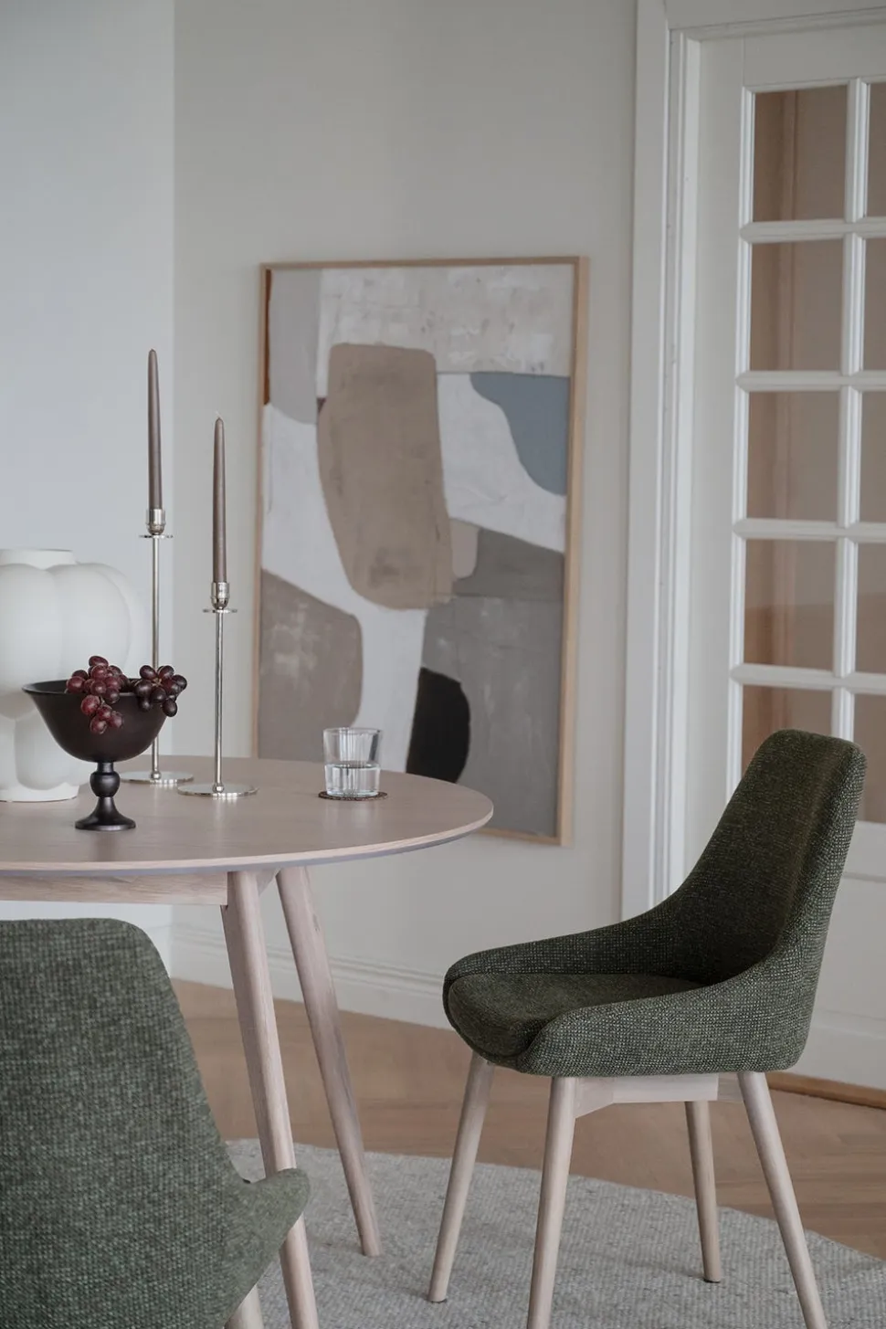 Denley Stol | Grön/Vitpigmenterad Ek