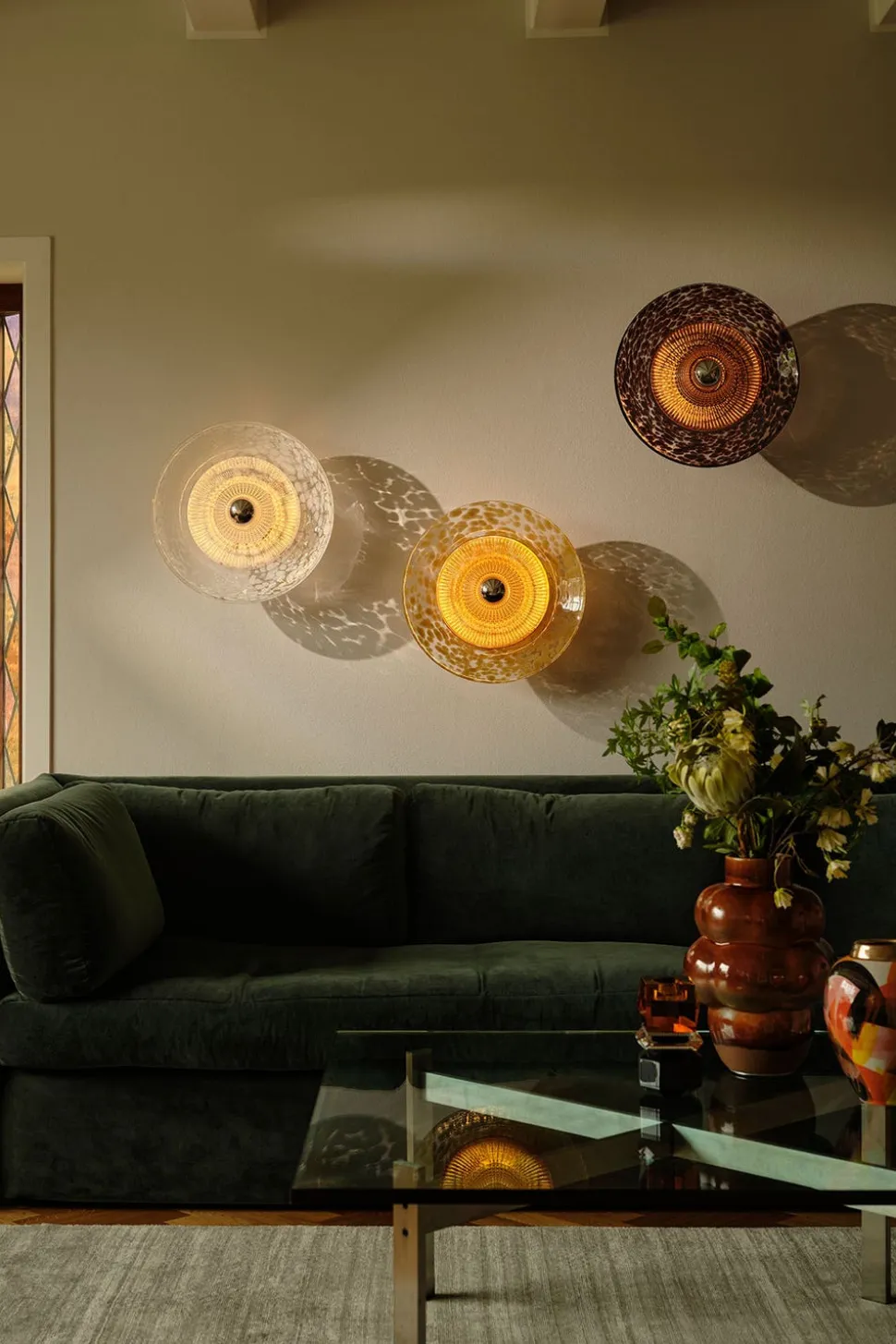 DiscoRama Vägglampa | Amber