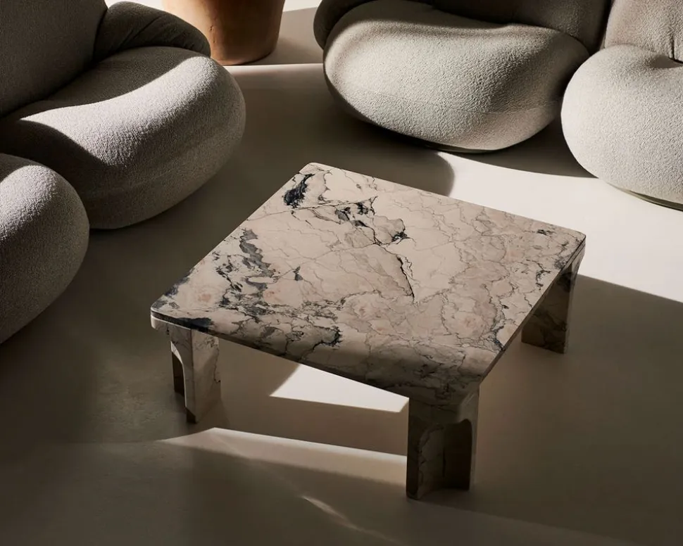 Doric Soffbord 140x80 | Neutral White Travertine
