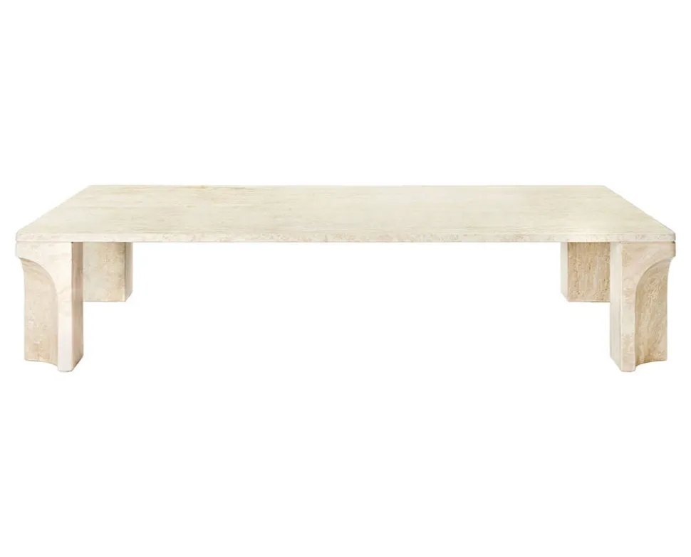 Doric Soffbord 140x80 | Neutral White Travertine