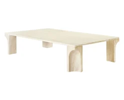 Doric Soffbord 140x80 | Neutral White Travertine