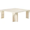 Doric Soffbord 80x80 | Neutral White Travertine