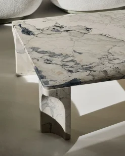 Doric Soffbord 140x80 | Neutral White Travertine