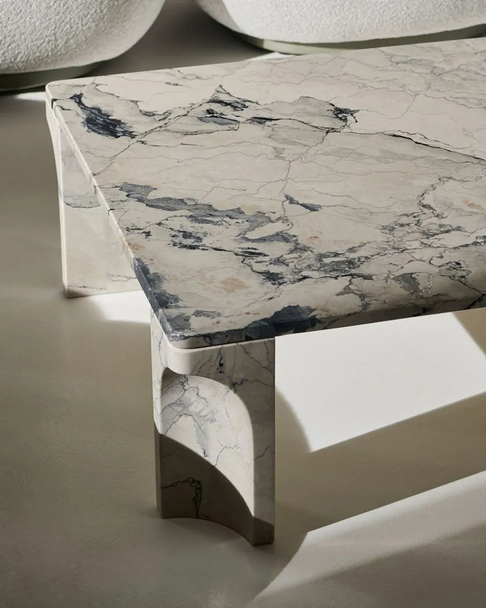 Doric Soffbord 140x80 | Neutral White Travertine