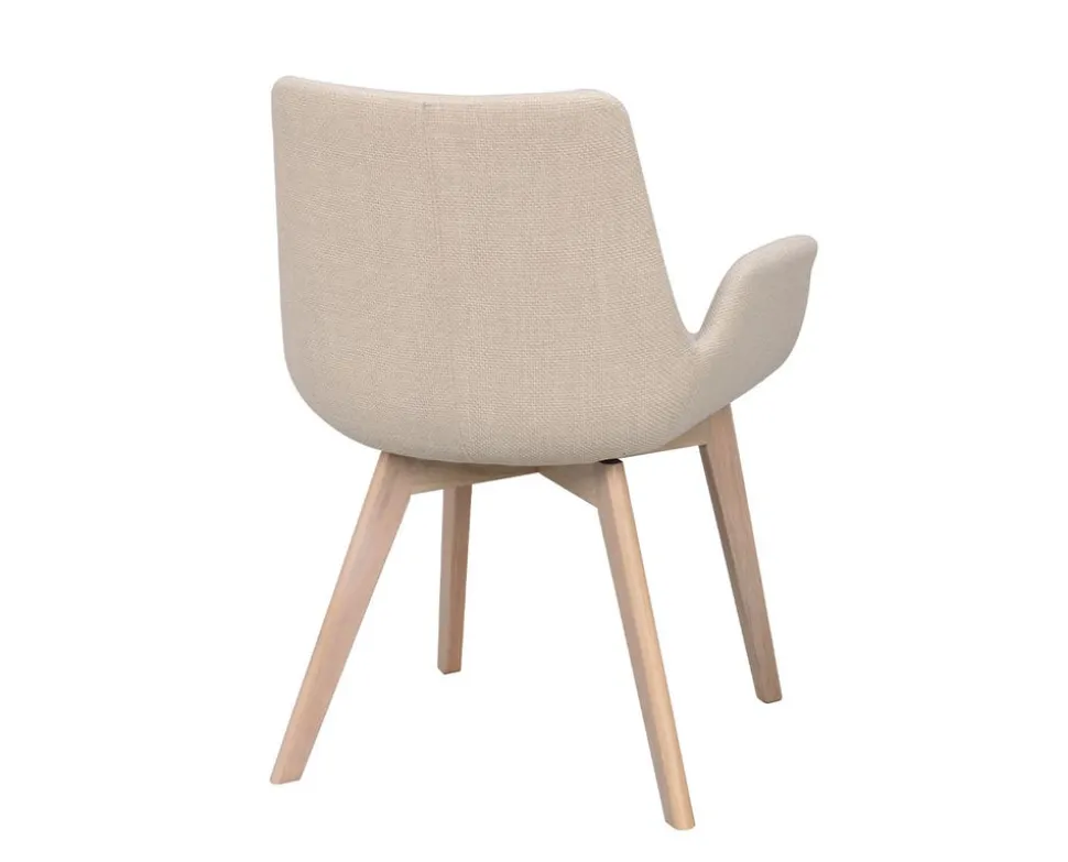 Drimsdale Karmstol | Beige, Vitpigm. Ek