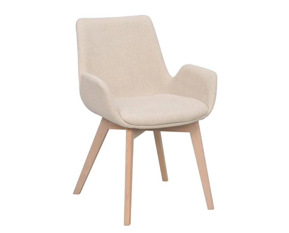 Drimsdale Karmstol | Beige, Vitpigm. Ek