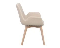 Drimsdale Karmstol | Beige, Vitpigm. Ek