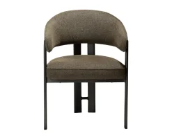 Duct Karmstol | Dark Olive Bouclé/Antique Pewter