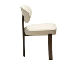 Duct Stol | Simply Beige Bouclé/Antique Brass