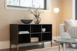Edge 2.0 Bokhylla | Black/ Burned Walnut | 3 Hyllor