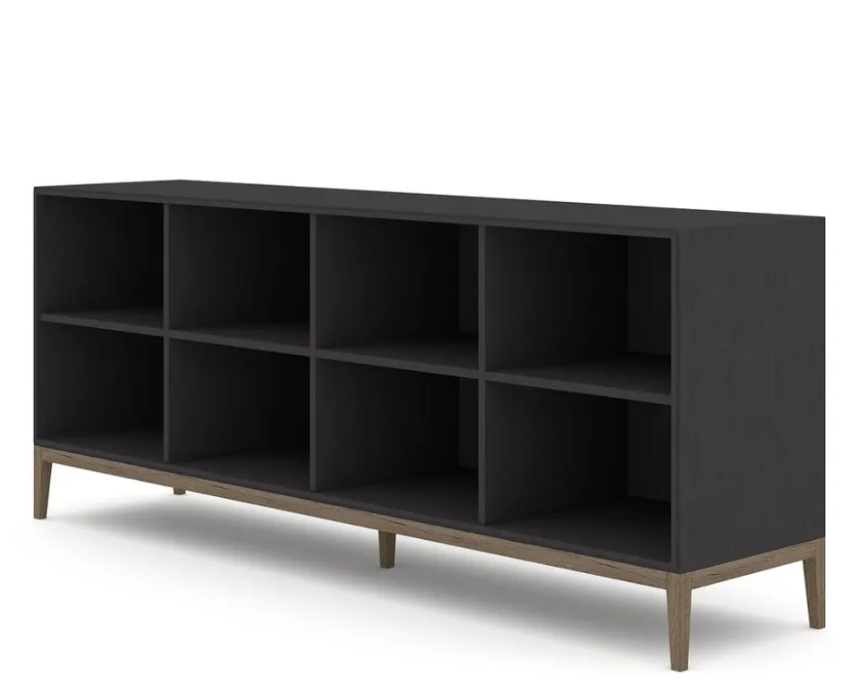 Edge 2.0 Bokhylla | Black/ Burned Walnut | 4 Hyllor