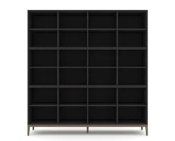 Edge 2.0 Bokhylla | Black/ Burned Walnut | 12 Hyllor