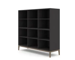 Edge 2.0 Bokhylla | Black/ Burned Walnut | 6 Hyllor
