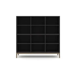 Edge 2.0 Bokhylla | Black/ Burned Walnut | 6 Hyllor