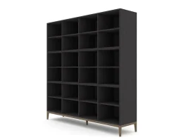 Edge 2.0 Bokhylla | Black/ Burned Walnut | 12 Hyllor