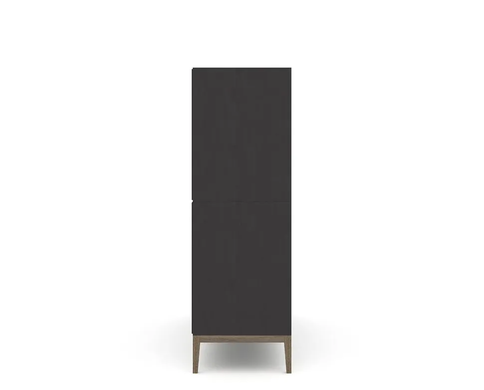 Edge 2.0 Bokhylla | Black/ Burned Walnut | 6 Hyllor
