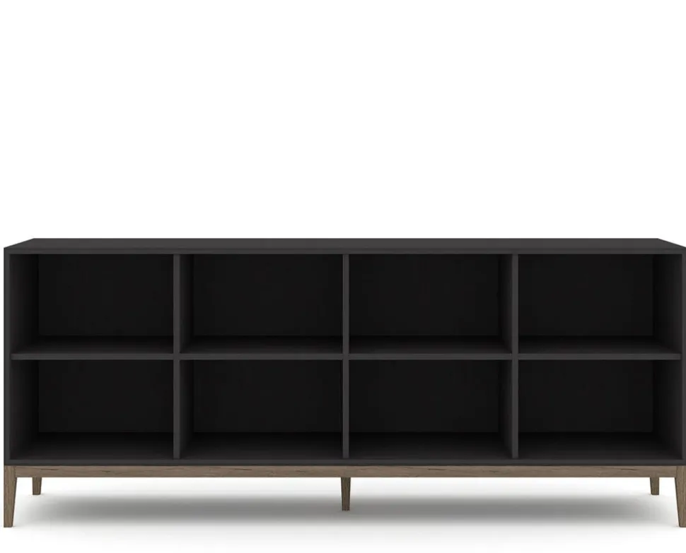 Edge 2.0 Bokhylla | Black/ Burned Walnut | 4 Hyllor