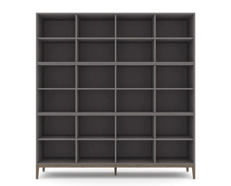 Edge 2.0 Bokhylla | Grey/ Burned Walnut | 12 Hyllor