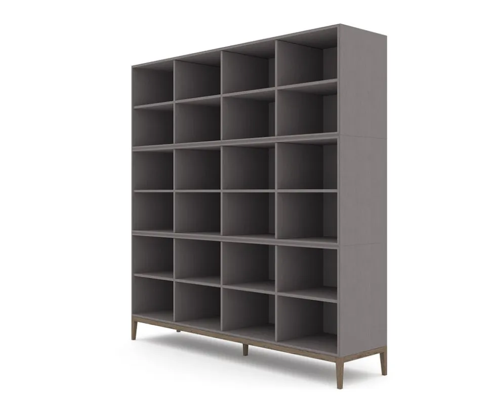 Edge 2.0 Bokhylla | Grey/ Burned Walnut | 12 Hyllor