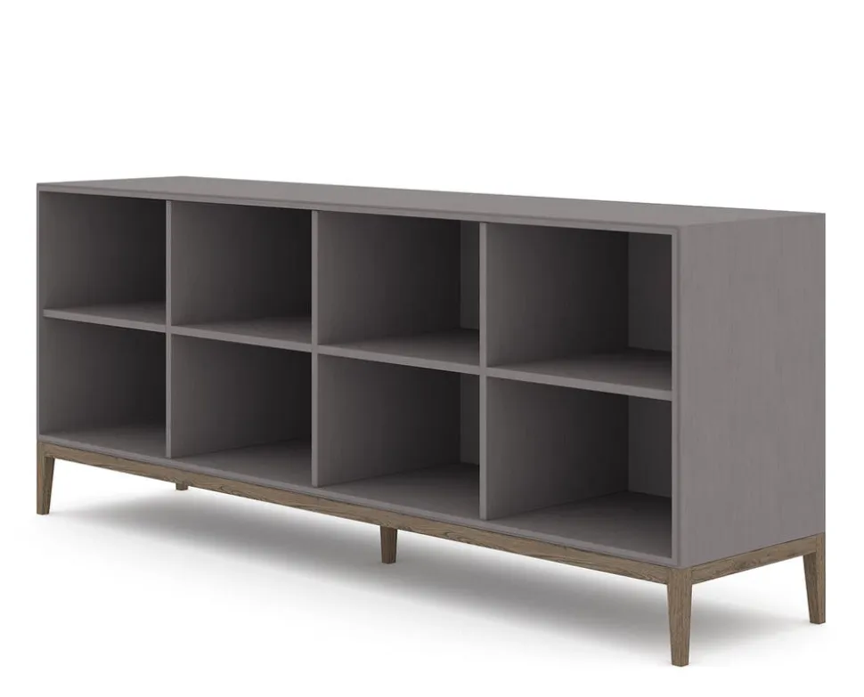 Edge 2.0 Bokhylla | Grey/ Burned Walnut | 4 Hyllor