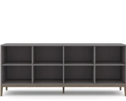 Edge 2.0 Bokhylla | Grey/ Burned Walnut | 4 Hyllor