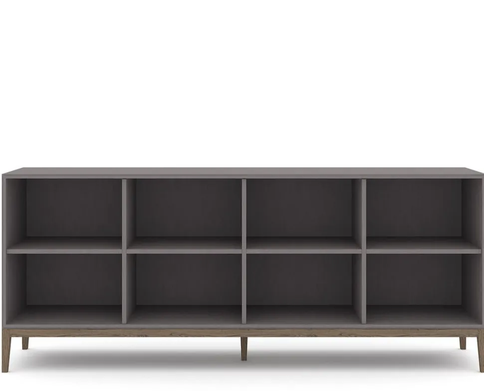 Edge 2.0 Bokhylla | Grey/ Burned Walnut | 4 Hyllor