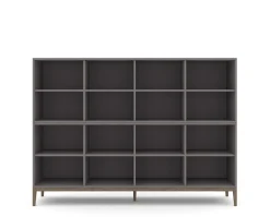 Edge 2.0 Bokhylla | Grey/ Burned Walnut | 8 Hyllor