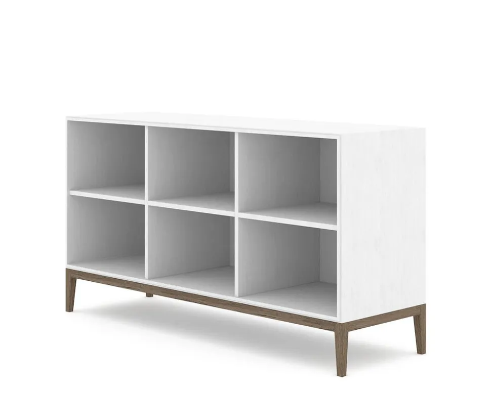 Edge 2.0 Bokhylla | White/ Burned Walnut | 3 Hyllor