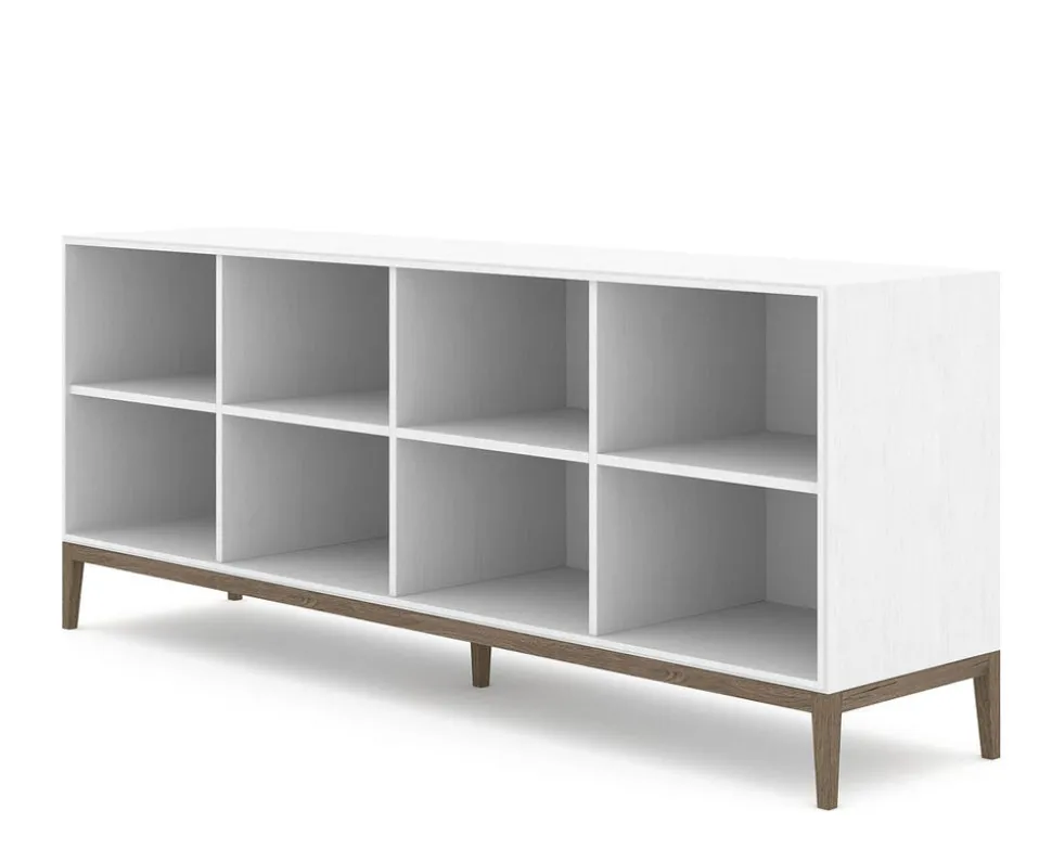 Edge 2.0 Bokhylla | White/ Burned Walnut | 4 Hyllor