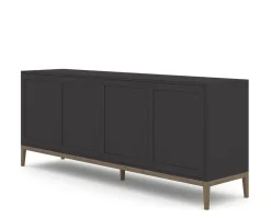 Edge 2.0 Skänk 4 Dörrar | Black/ Burned Walnut