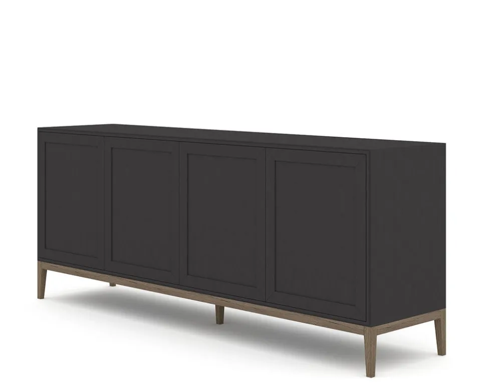 Edge 2.0 Skänk 4 Dörrar | Black/ Burned Walnut