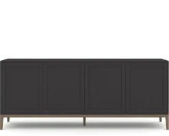 Edge 2.0 Skänk 4 Dörrar | Black/ Burned Walnut