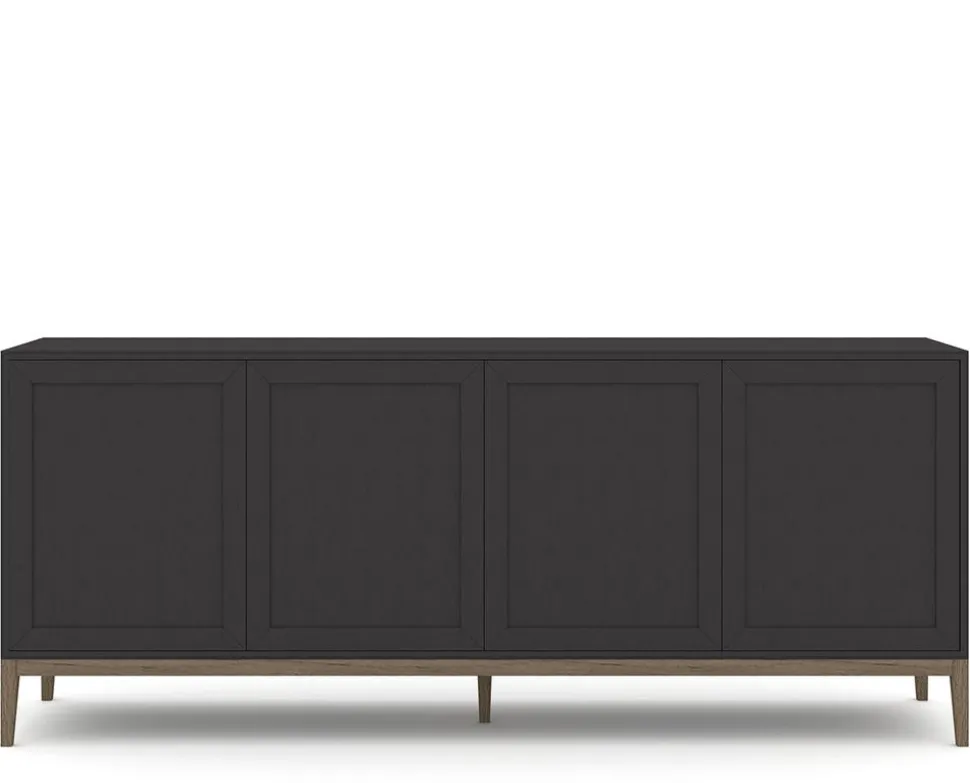 Edge 2.0 Skänk 4 Dörrar | Black/ Burned Walnut
