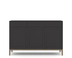 Edge 2.0 Skänk 3 Dörrar + 3 Lådor | Black/ Burned Walnut