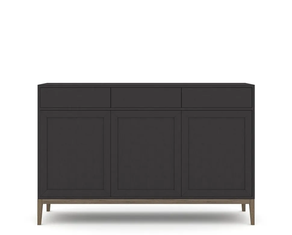 Edge 2.0 Skänk 3 Dörrar + 3 Lådor | Black/ Burned Walnut