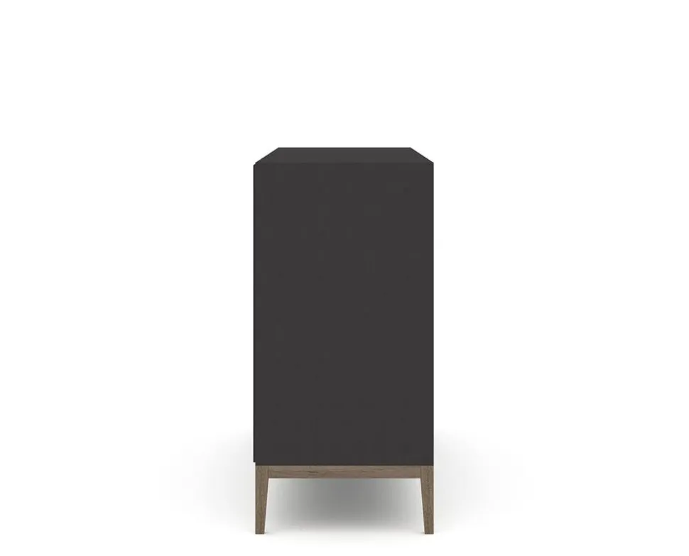 Edge 2.0 Skänk 3 Dörrar + 3 Lådor | Black/ Burned Walnut