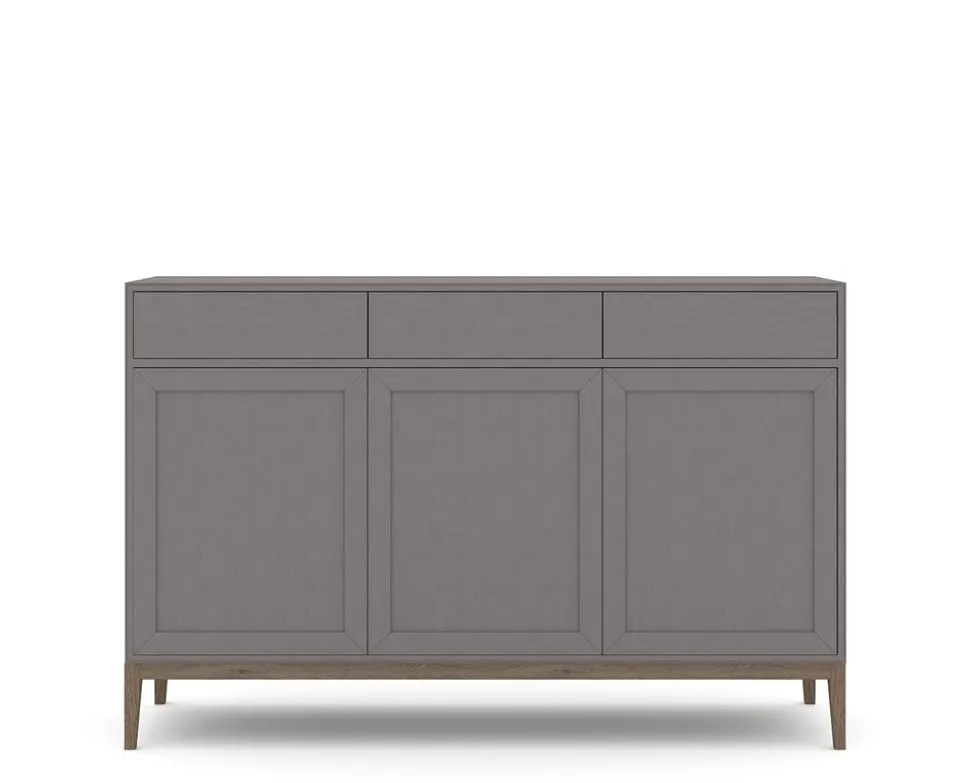 Edge 2.0 Skänk 3 Dörrar + 3 Lådor | Grey/ Burned Walnut