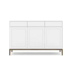 Edge 2.0 Skänk 3 Dörrar + 3 Lådor | White/ Burned Walnut