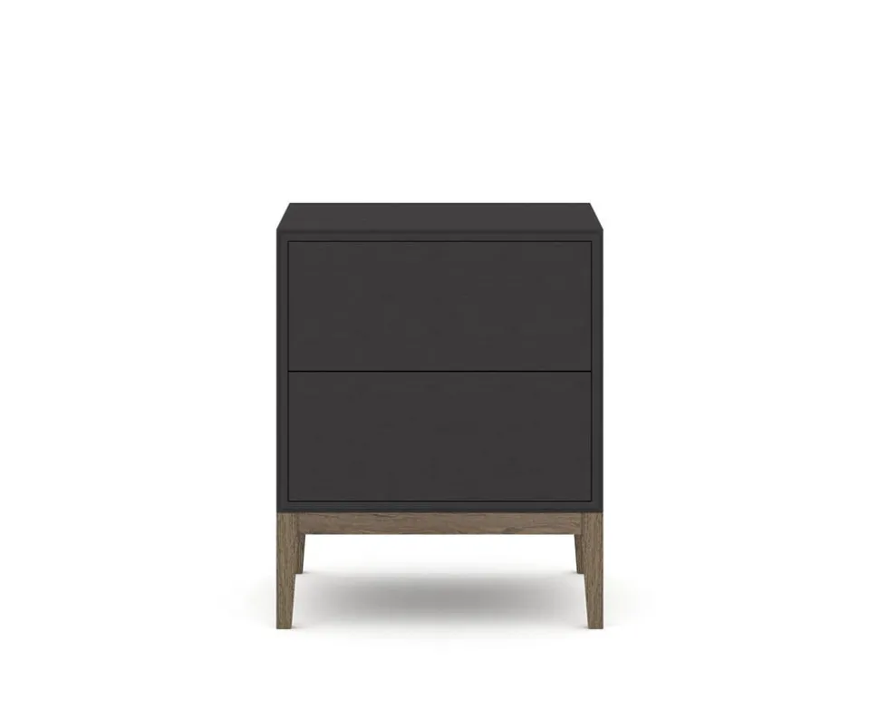 Edge 2.0 Sängbord | Black/Burned Walnut