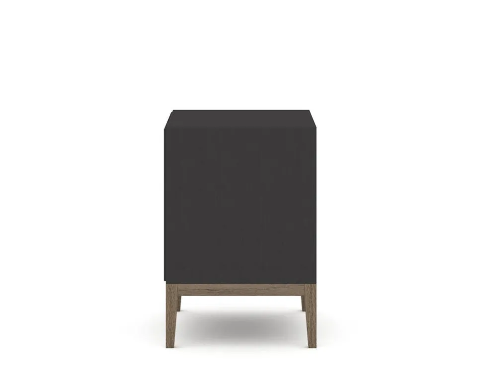 Edge 2.0 Sängbord | Black/Burned Walnut