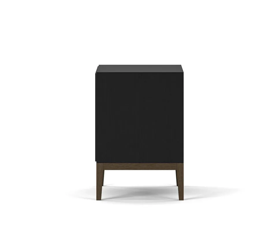Edge 2.0 Sängbord | Black/Burned Walnut, Hylla