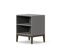 Edge 2.0 Sängbord | Grey/Burned Walnut, Hylla