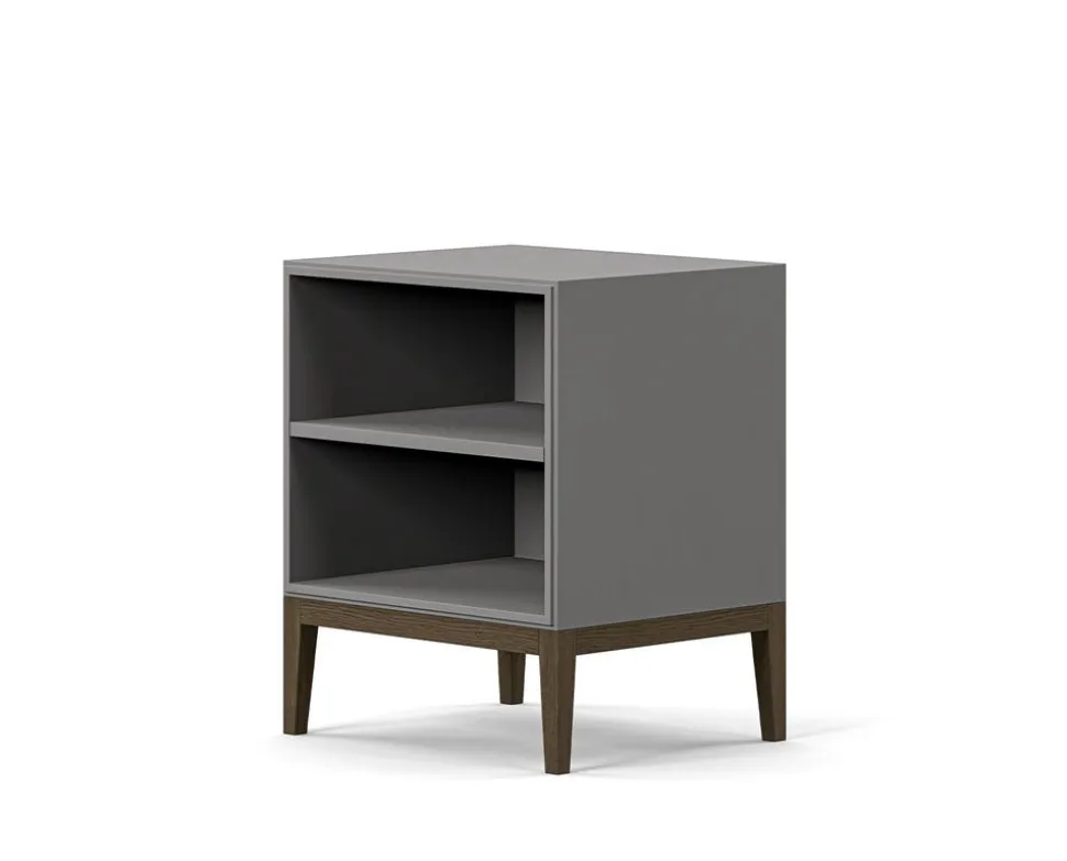 Edge 2.0 Sängbord | Grey/Burned Walnut, Hylla